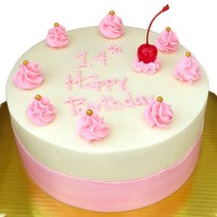 Pink and White Cake	